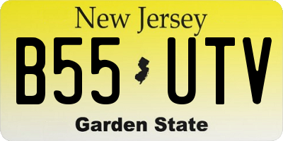 NJ license plate B55UTV
