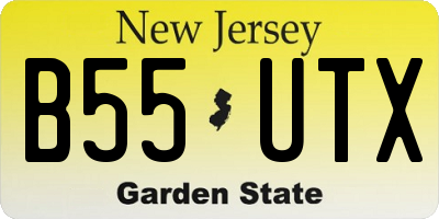 NJ license plate B55UTX