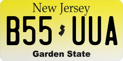NJ license plate B55UUA
