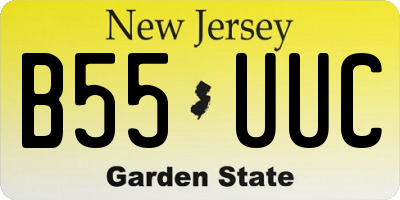 NJ license plate B55UUC
