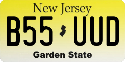 NJ license plate B55UUD