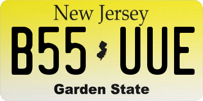 NJ license plate B55UUE