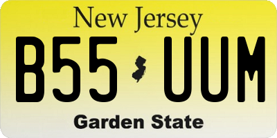 NJ license plate B55UUM