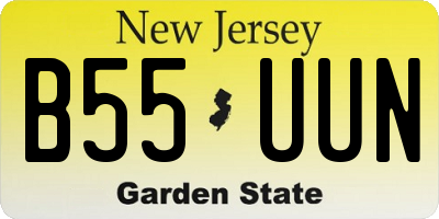 NJ license plate B55UUN