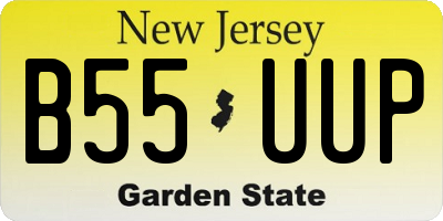 NJ license plate B55UUP