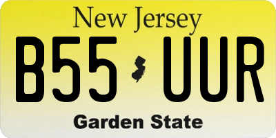 NJ license plate B55UUR