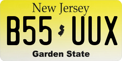 NJ license plate B55UUX