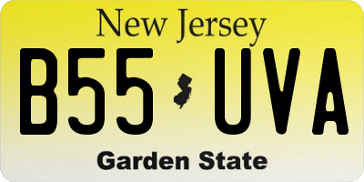 NJ license plate B55UVA