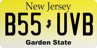 NJ license plate B55UVB