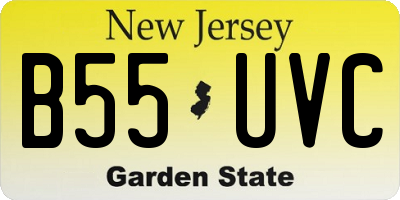 NJ license plate B55UVC