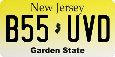 NJ license plate B55UVD