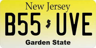 NJ license plate B55UVE