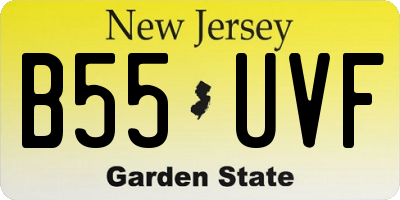 NJ license plate B55UVF