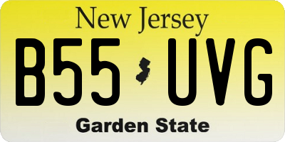 NJ license plate B55UVG