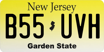NJ license plate B55UVH