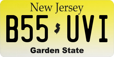 NJ license plate B55UVI