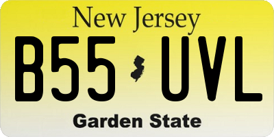NJ license plate B55UVL