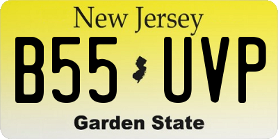 NJ license plate B55UVP