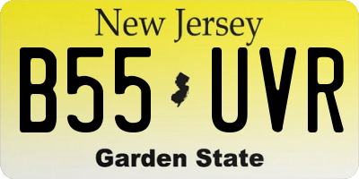 NJ license plate B55UVR