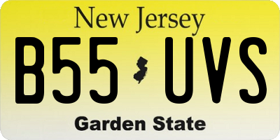 NJ license plate B55UVS