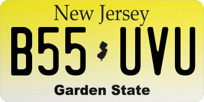 NJ license plate B55UVU