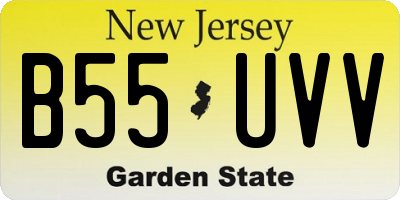NJ license plate B55UVV