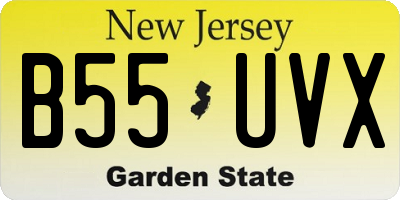 NJ license plate B55UVX