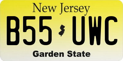 NJ license plate B55UWC