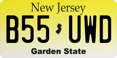 NJ license plate B55UWD