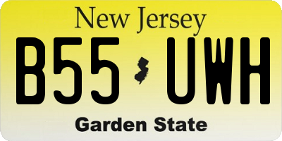 NJ license plate B55UWH