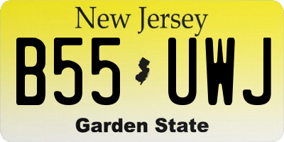 NJ license plate B55UWJ