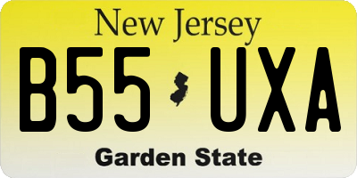NJ license plate B55UXA
