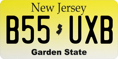 NJ license plate B55UXB