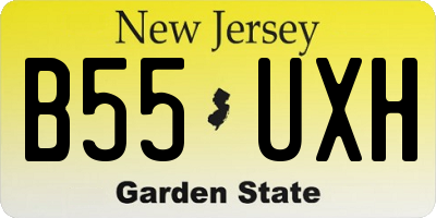 NJ license plate B55UXH