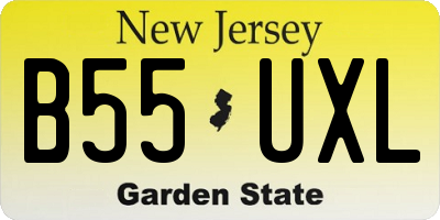 NJ license plate B55UXL