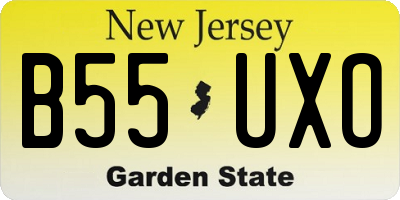 NJ license plate B55UXO