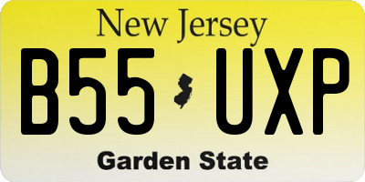NJ license plate B55UXP