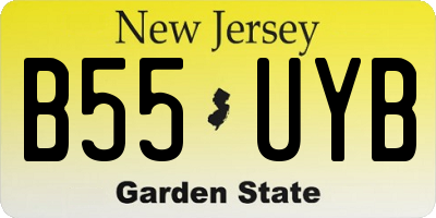 NJ license plate B55UYB