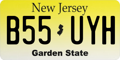 NJ license plate B55UYH