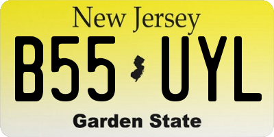 NJ license plate B55UYL
