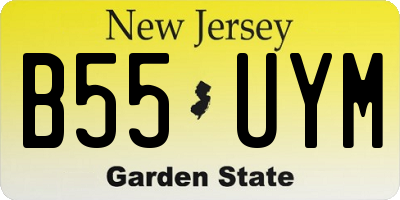 NJ license plate B55UYM