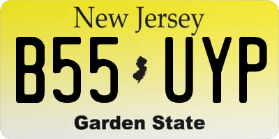 NJ license plate B55UYP