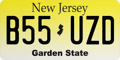 NJ license plate B55UZD