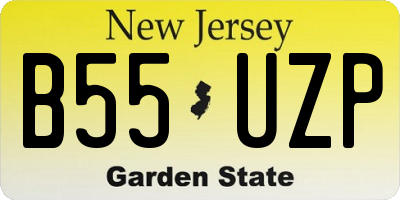 NJ license plate B55UZP