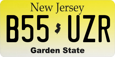 NJ license plate B55UZR