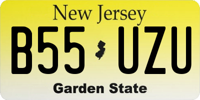 NJ license plate B55UZU