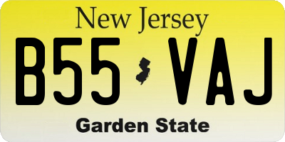 NJ license plate B55VAJ