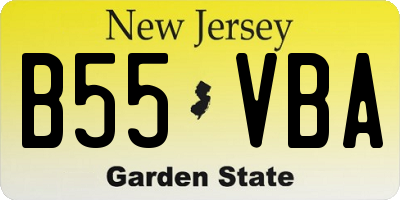 NJ license plate B55VBA