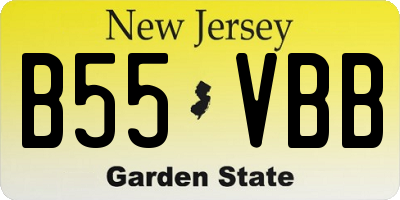 NJ license plate B55VBB