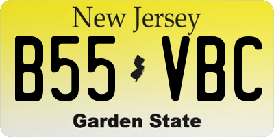 NJ license plate B55VBC